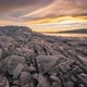 Sunset timelapse moving over broken ice on lake - VideoHive Item for Sale