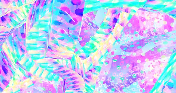 Looped 4k animation. Abstract colorful chill geometry background.