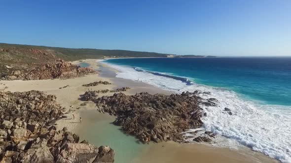 Aerial view of a Shoreline in Australia