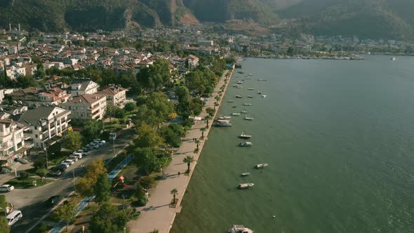 Summer Day in Fethiye Marina Taken with Drone