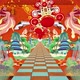 China New Year Traditional Stage Background Motion Graphic