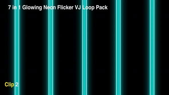 Glowing Neon Flicker Vj Loop Pack
