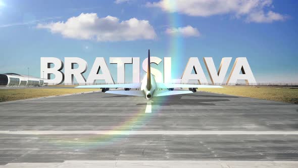 Commercial Airplane Landing Capitals And Cities Bratislava