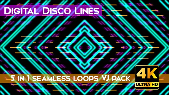 Digital Disco Line VJ Loops