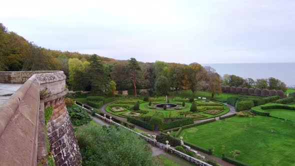 Garden Viewed From a Castle in Sutherland Scotland alt