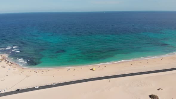 Aerial View Of Alzada Beach, Fuerteventura alt