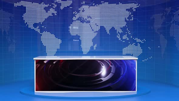 Table And Background In The News Studio By Mus Graphic Videohive