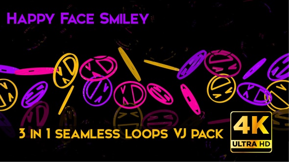 Happy Face Smiley VJ Loops