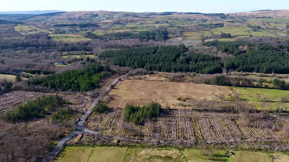 Aerial View of Bonny Glen in Frosses in County Donegal  Ireland alt