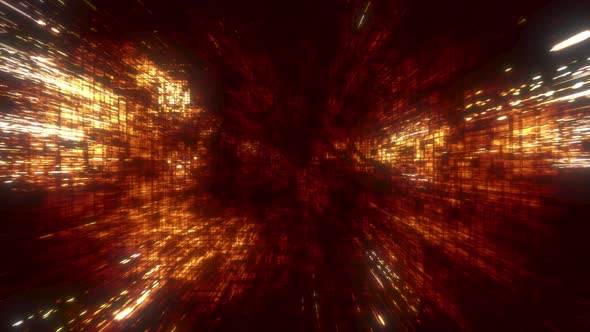 Abstract Festive Golden Digital Block Space VJ Loop and Background