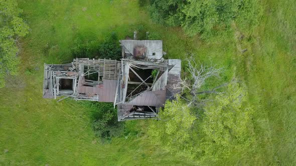 Abandoned Wooden Church From Above 3