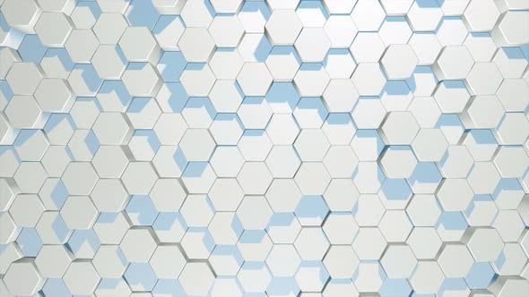 Moving Hexagons in Random Order alt