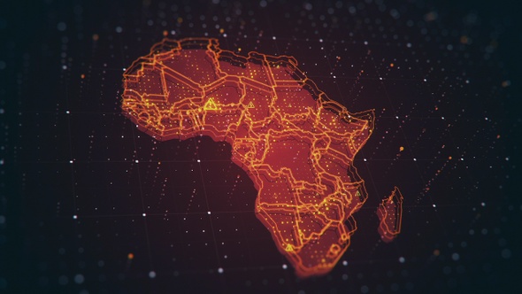 Red Map Africa Danger 4 K