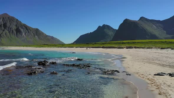 Beach Lofoten Islands Is an Archipelago in the County of Nordland, Norway alt