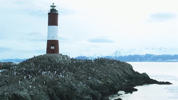 Beagle Channel Lighthouse, Tierra del Fuego, Argentina. alt
