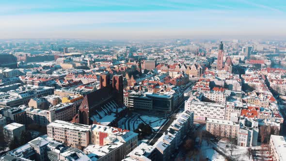 Slow Motion Footage of the City of Wroclaw Poland alt