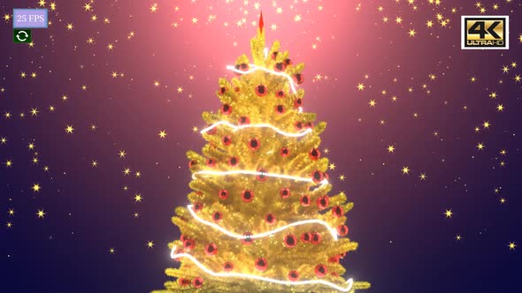 Christmas Tree Animation A2 4K