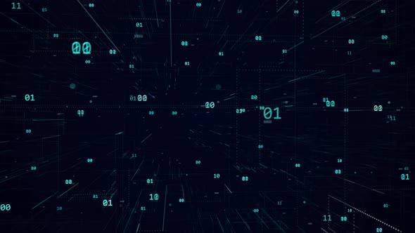 Dark blue digital number technology abstract background