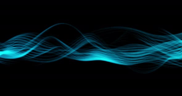Abstract Blue Wavy Minimal Background