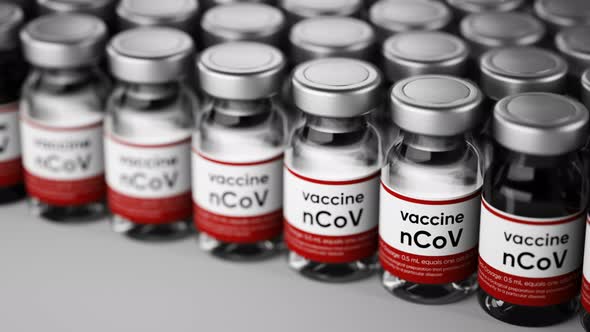 Vaccine Injection Bottle. Medicine Hospital Equipment &amp; Drug Vial.