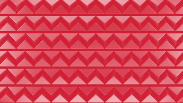 Abstract Moving Pyramids Pattern Background Red