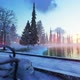 Snow Falling On Bench Full HD - VideoHive Item for Sale
