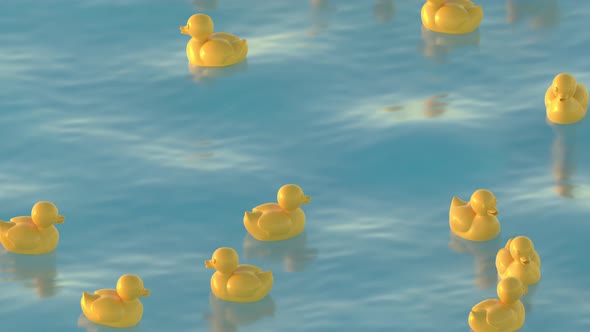 Toy Duck Floating 02 4K