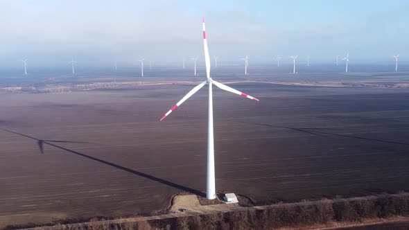 Wind generators. Wind turbine. Eco energy.