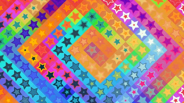 Colourful Star Abstract Background Loop 01 alt
