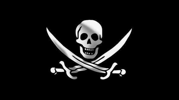 4K Pirate Flag - Loopable