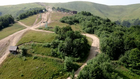 Landscape Aerial View of Mountains Range at Summer Time alt