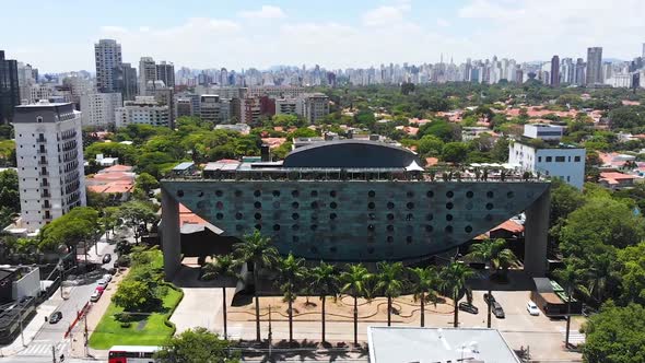 Hotel Unique Sao Paulo, Brazil (Aerial View, Panorama, Drone Footage)