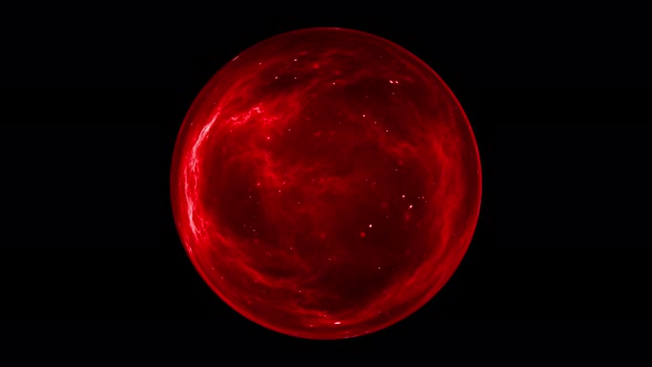 Red Sphere Alpha Loop 4K