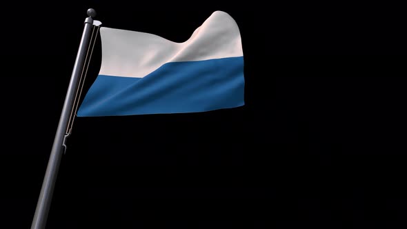 Flag Of Kraków City (Poland) With Alpha Channel 4K alt