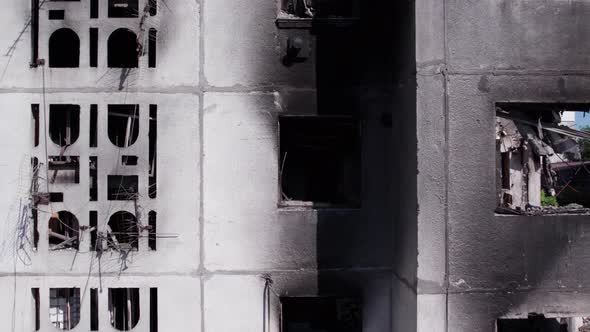 War in Ukraine  Destroyed Building in Borodyanka Bucha District alt