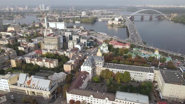 Kyiv - the Capital of Ukraine. Aerial View. Kiev alt