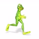 Frog Runs Side Looped White Background - VideoHive Item for Sale