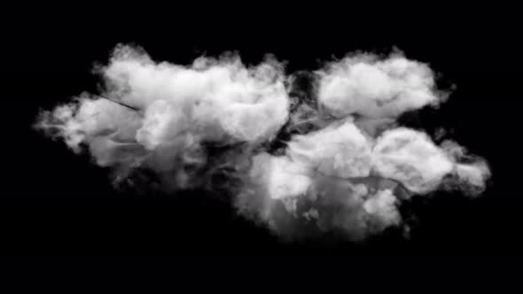 3D Cloud  Isolated Over A Black Background