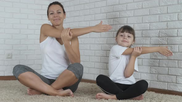 Practice workout with mother. alt