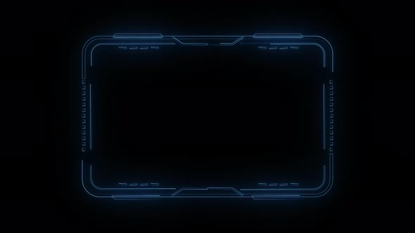 Hud Frame Digital Technology Plexus Lines, Alpha Channel alt