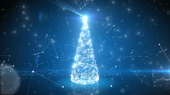 Christmas Tree Technology Style Blue alt