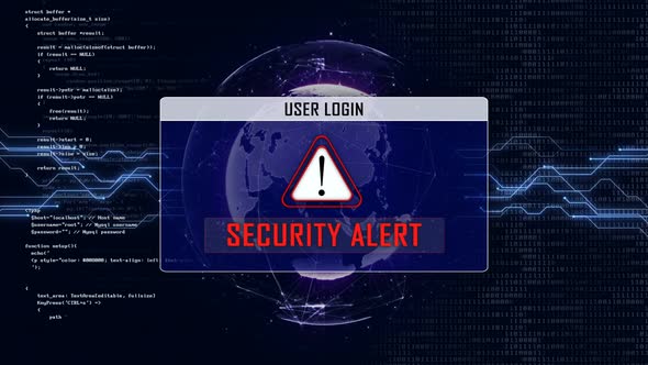 Security Alert Text and User Login Interface