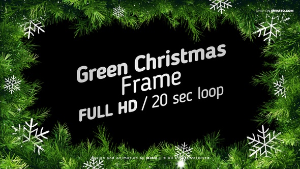 Green Christmas Frame