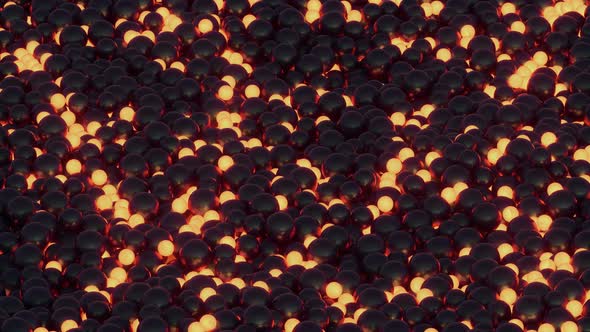 3D Render Animation with Neon Bubbles Moving alt