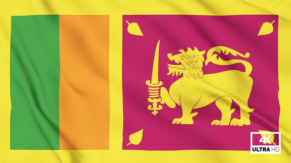 Sri Lanka Flag Waving Slowly Looped alt