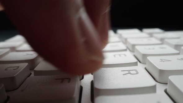 Closeup Time Lapse Typing on Keyboard with Fingers alt