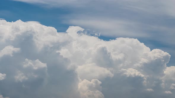 Blue sky white clouds. 4K Time lapse, beautiful sky with clouds background, Sky with clouds alt