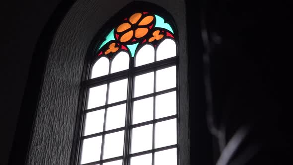 Church window with mosaic alt
