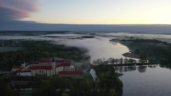 Foggy Dawn Near the Nesvizh Castle alt