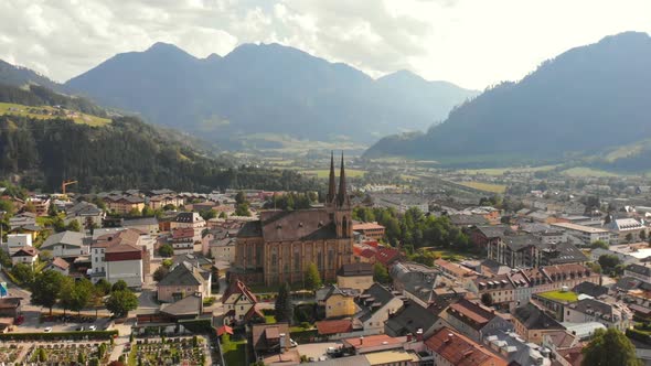 Church Mountain City Village Drone  alt